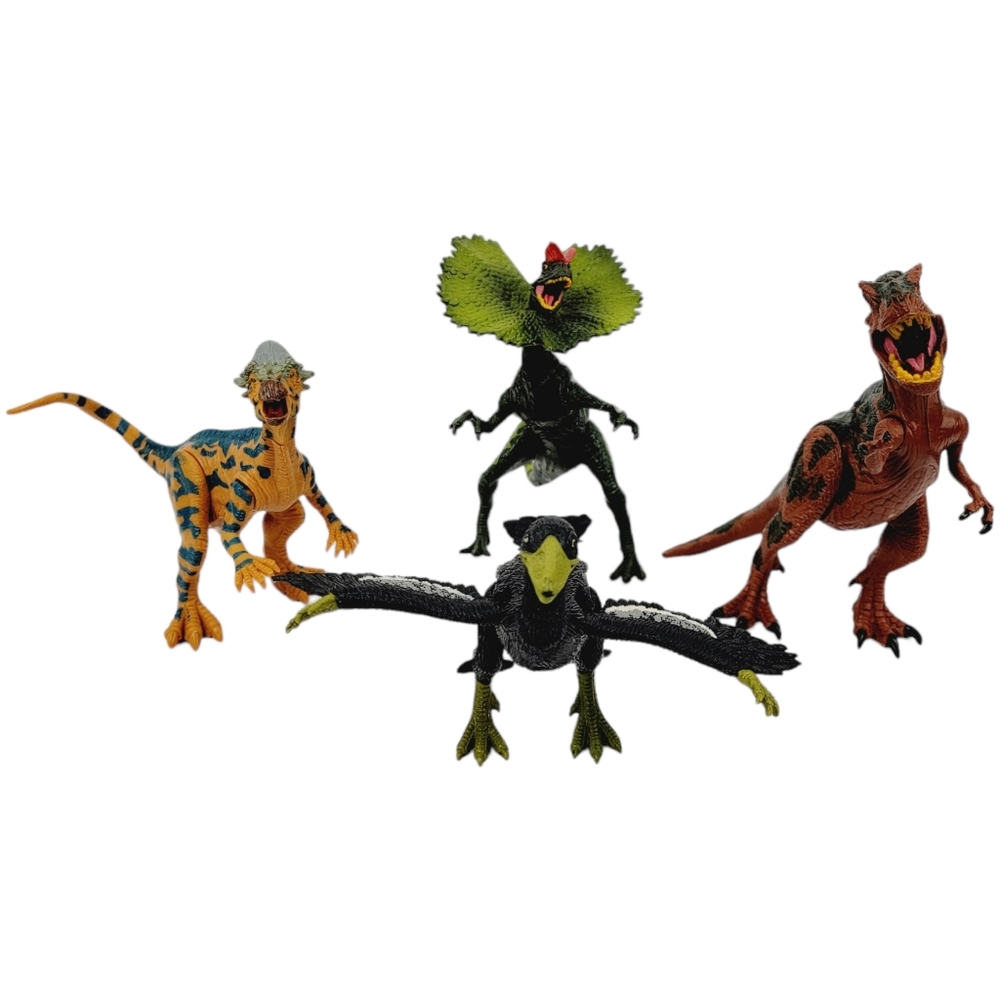 Dinosaur Toy Figure Lot of 4 - Poseable